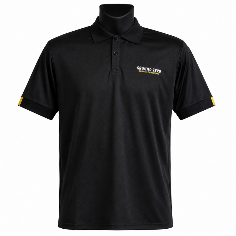 Ground Zero Black polo shirt with GZ logo M