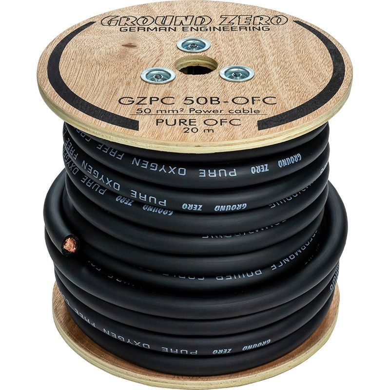 50 mm² high quality OFC power wire 20m– black
