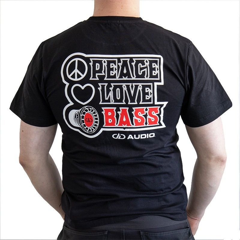 DD T-shirt M love,peace&bass