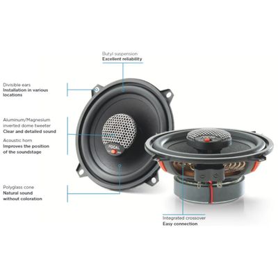 ICU130 Focal Universal | 2-Way Coaxial Car Speakers | 5" 130mm Woofer | Max 120w