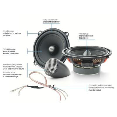 ISU130 Focal Universal | 2-Way Component Car Speakers |5" 130mm Woofer|Max 120w