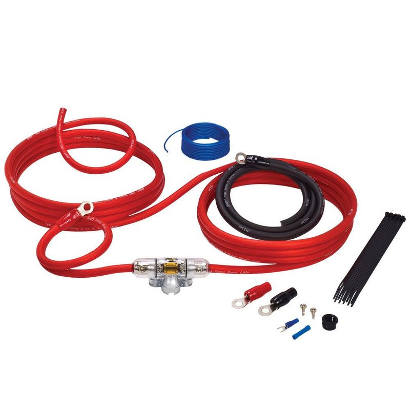 Stinger 3400 Watt, 1/0GA Power Amp Wiring Kit with 250 Amp ANL Fuse holder (4000 Series)