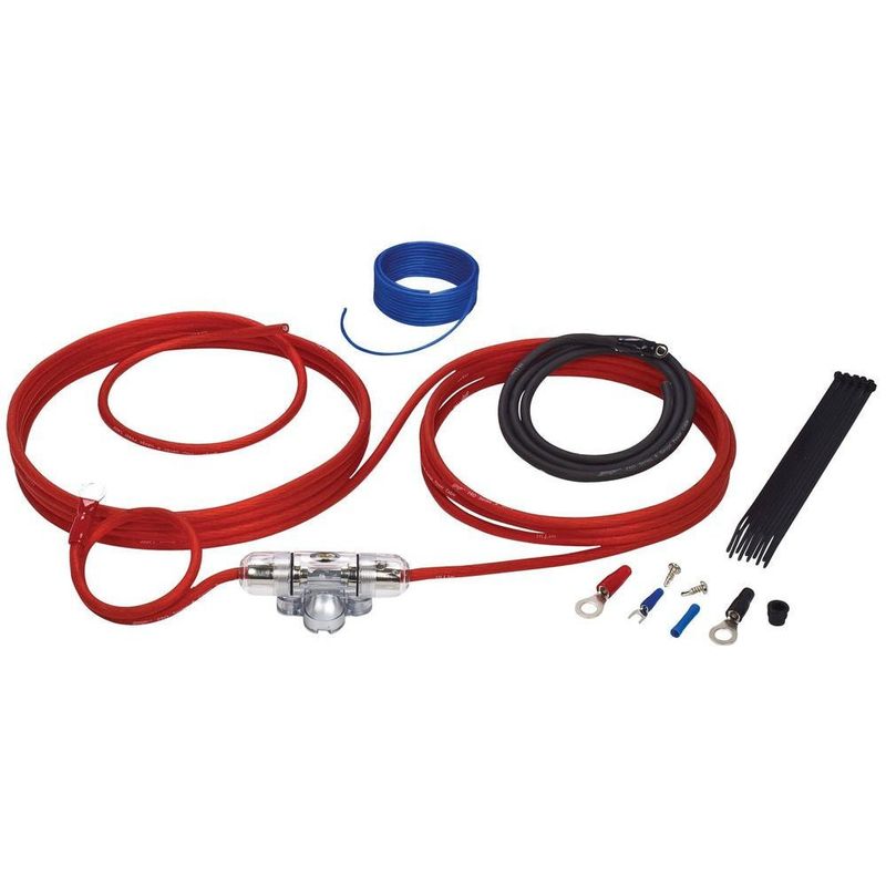 Stinger 600 Watt, 8GA Power Amp Wiring Kit with 60 Amp AGU Fuse holder (4000 Series)