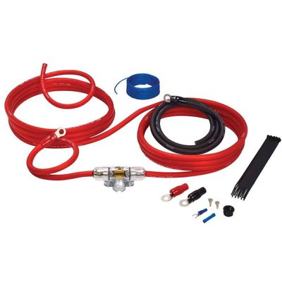 Stinger 1500 Watt, 4GA Power & Signal Amp Wiring Kit with 150 Amp MIDI Fuse holder (4000 Series)