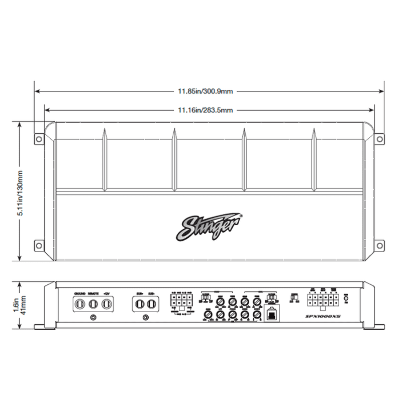 Micro 5-Channel 1000 Watt Marine Amplifier