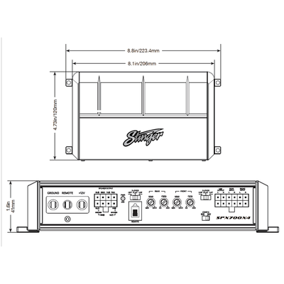 Stinger Micro 2-Channel 350 Watt Powersports Amplifier