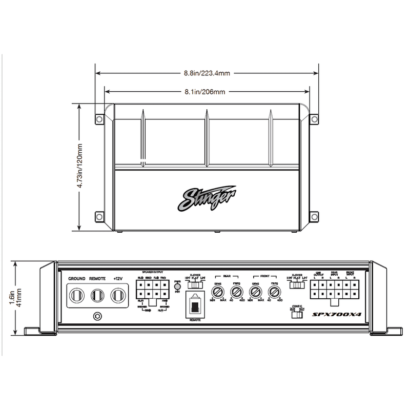 Stinger Micro 2-Channel 350 Watt Powersports Amplifier