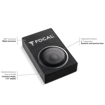 PSB200 Focal Passive Subwoofer Enclosure | Compact Sub | 8" 200mm Subwoofer | Max 250w