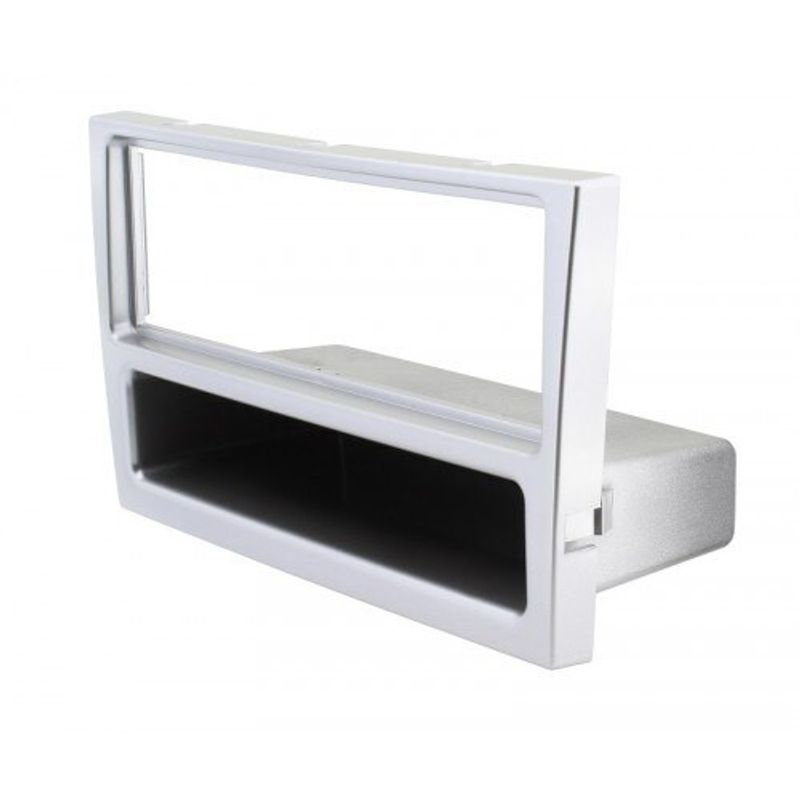 ACV 1-DIN facia plate with pocket Opel matt chrome 100628