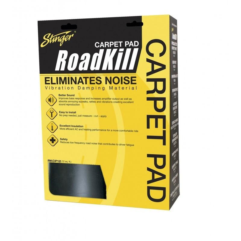 Stinger Roadkill RKCP12 | Carpet Pad Sound Damping Kit | 12 SQ.FT 32 x 54-inch, 9mm