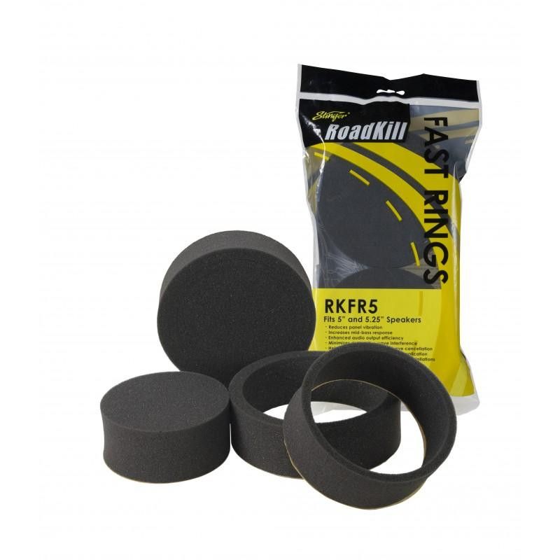 Stinger Roadkill Fast Rings RKFR5 | 3 Pc Foam Ring System for 5" and 5.25" Speakers | Pair