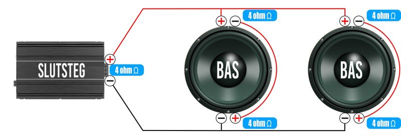 2x4 ohms element 2st