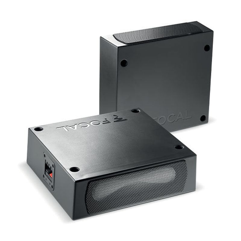 Focal ISUBTWIN 2 x Under Seat Car Subwoofer Speakers | 200W Maximum Power | Ultra-compact & Easy Installation