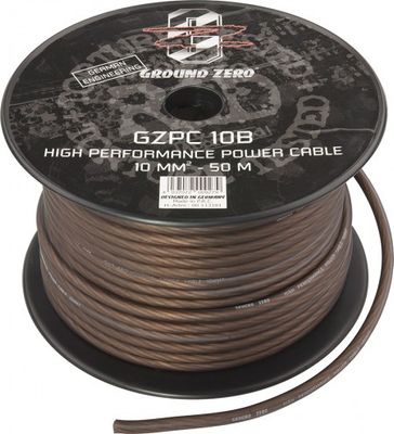 Ground Zero high quality power cable 10mm2 brown 50m