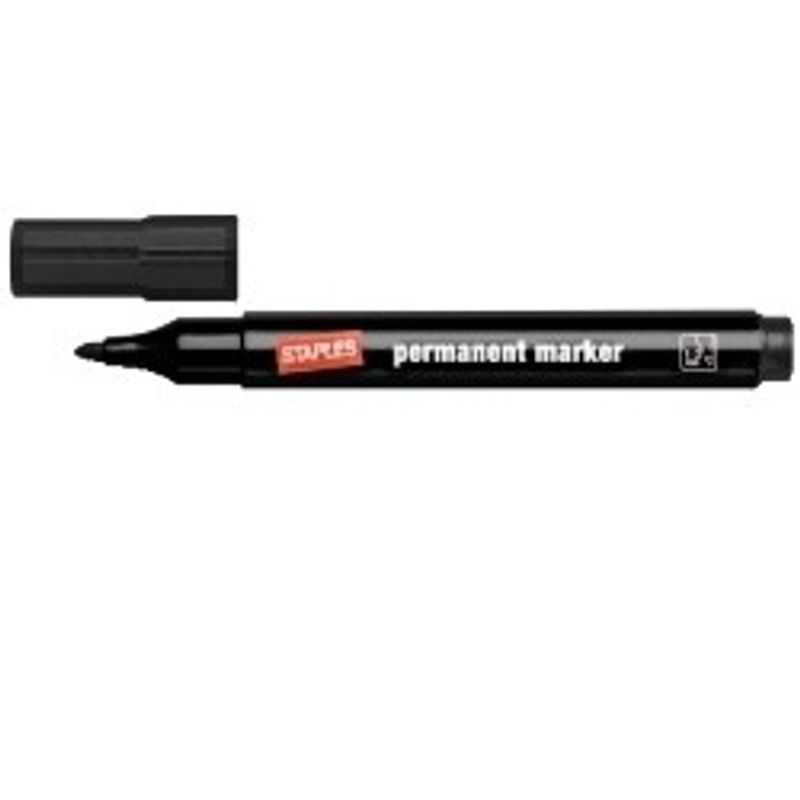 D12   Märkpenna permanent svart    UTGÅTT