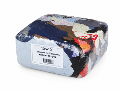 Torktrasor Textil Ekonomi, Kulörta – 10 kg/frp