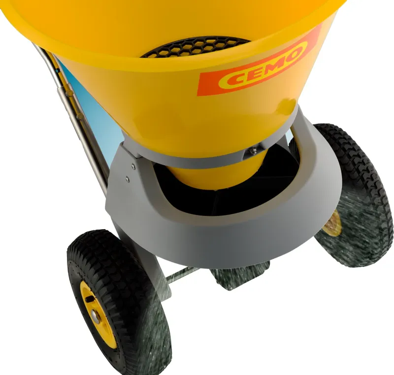 CEMO Sandspridare SW 35-C – Kompakt Grusmaskin med Kompositram för Hem och Kommersiellt Bruk, 35 L, Spridningsbredd 1–4 m