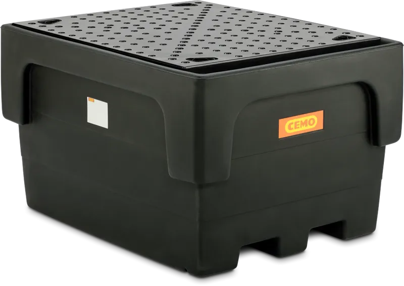 CEMO IBC-Spillbehållare 1100/1-PE – Uppsamlingstråg för 1 IBC-Behållare, 1100 L, 1500 kg