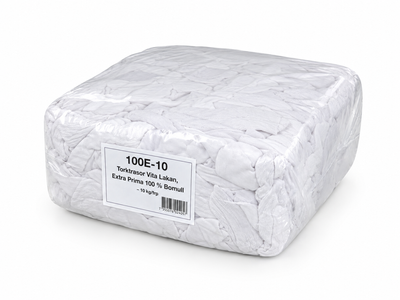 Torktrasor Vita Lakan, Extra Prima 100 % Bomull – 10 kg/frp