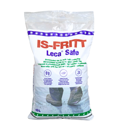 Isfritt Leca Safe 10 L – Halkskyddsgranulat för Is & Snö