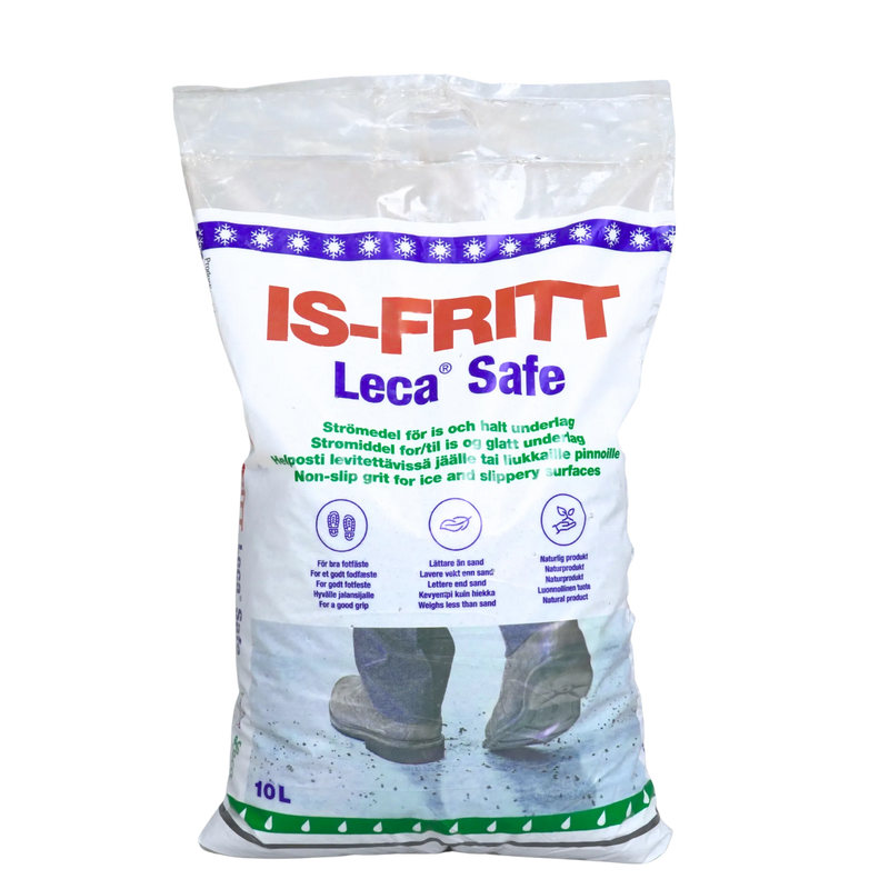 Isfritt Leca Safe 10 L – Halkskyddsgranulat för Is & Snö