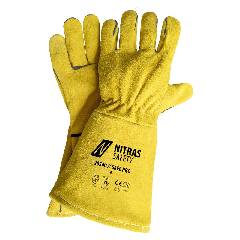 Svetshandske MIG/MAG Nitras 20540 Safe Pro – fodrad spaltläder, 35 cm