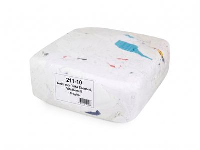 Torktrasor Trikå Ekonomi, Vita Bomull – 10 kg/frp