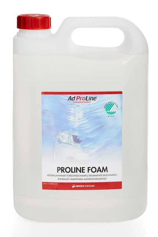 AdProLine Proline Foam – Svanenmärkt Högskummande Fordonsschampo för Högtryck, Foamlance & Automatisk Borsttvätt, 5L