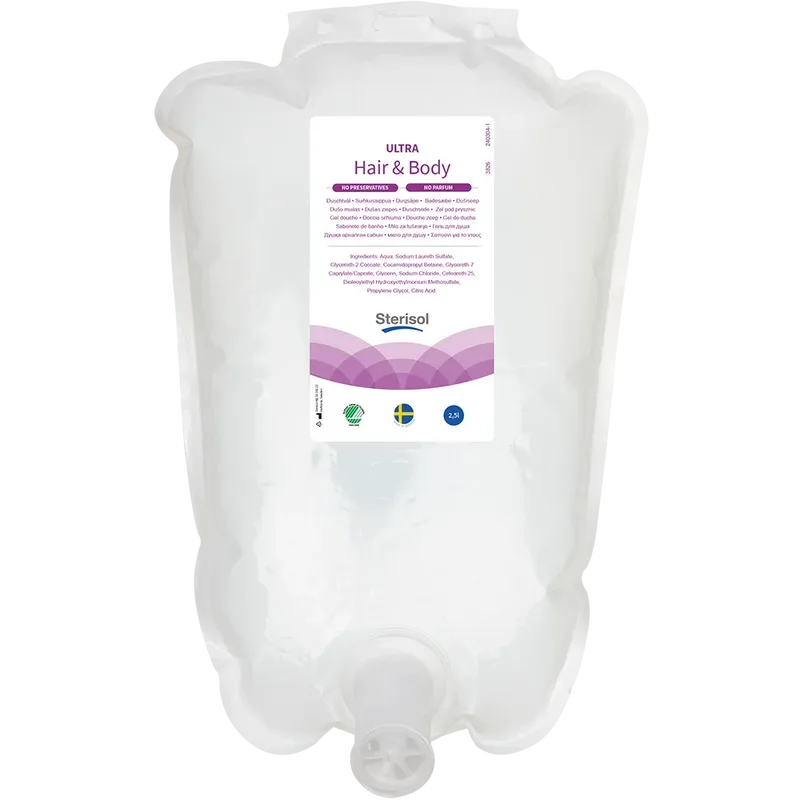 Sterisol Ultra Hair & Body, 2,5 L - oparfymerad, 2 st/frp