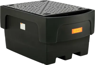 IBC-spillbehållare 1100/1-PE med påfyllningsfäste och perforerad PE-platta