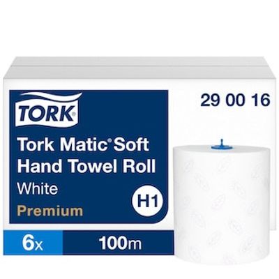Handduk på rulle Tork Matic Premium 2-lag H1, 6rl/frp