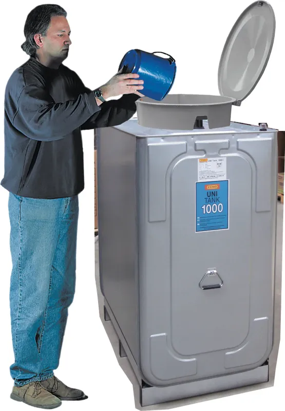 CEMO UNI-Tank – Stationär Lagertank i HDPE med Integrerat Spillskydd, Typgodkänd – 750 L eller 1000 L