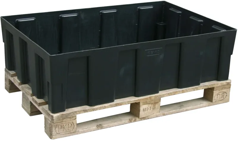 CEMO Euro PE-uppsamlingstråg 250/2 – Spillskydd för 2 × 205 L fat, HDPE, utan fötter