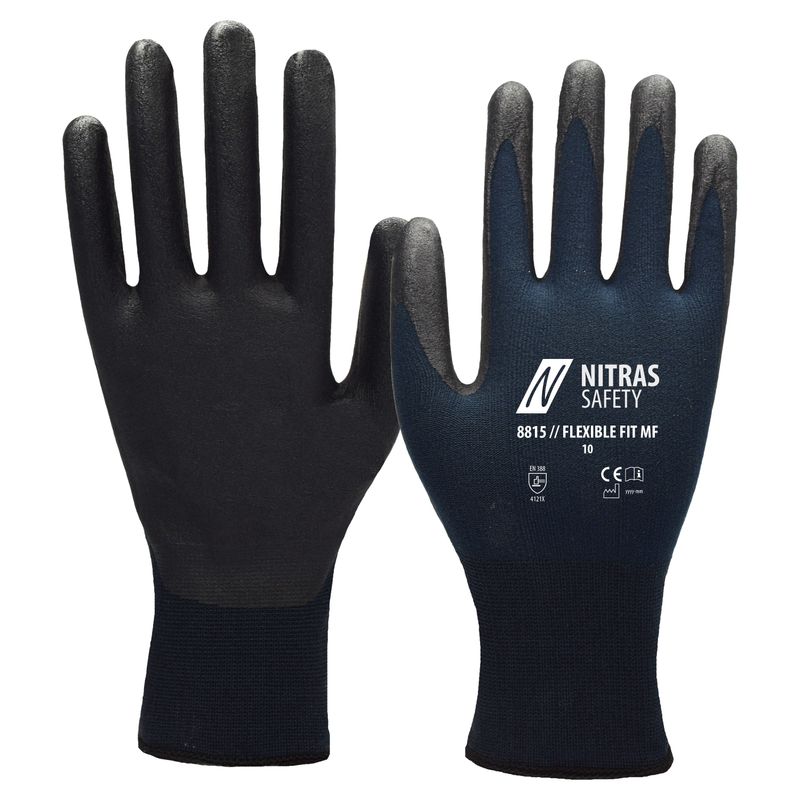 Montagehandske Nitras 8815 Flexible Fit MF – nitrilskum, touchscreen