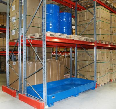 Miljöskyddspall för 2 IBC-containers, 1200 L