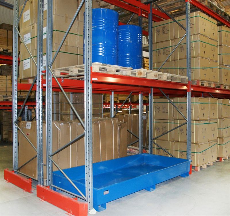 Miljöskyddspall för 2 IBC-containers, 1200 L