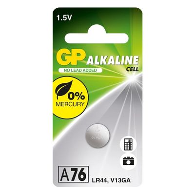 GP knappcell 1,5V, LR44/A76, 1-pack