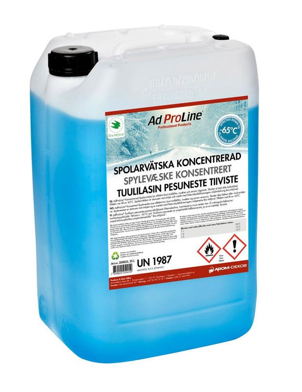 AdProLine® Spolarvätska Koncentrat 4L – Året-runt, Frysskydd till -65°C | Bra Miljöval