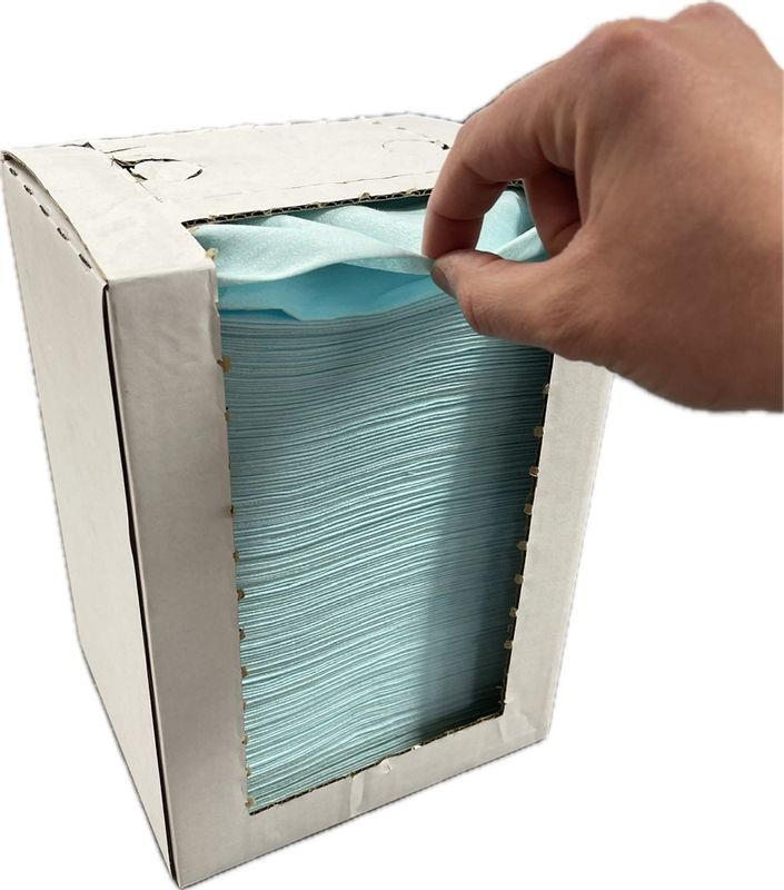 Torkduk Non-woven 9050, Turkos, 38x30cm, Z-vikta, 150 ark/frp