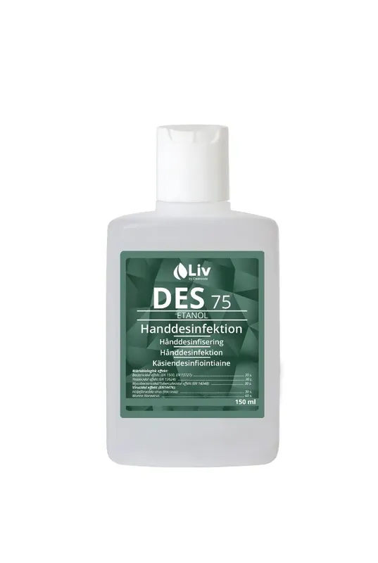 Liv Des 75 – Etanolbaserad Handdesinfektion 75%, Bakterier, Virus & Covid-19, Svensktillverkad, 150ml