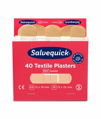 Plåsterrefill Salvequick Textil L, 6 x 40st, 2 storlekar