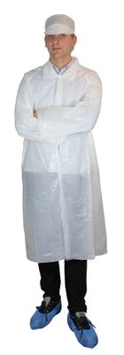 Besöksrock PE visitor coat Vit, 10st/frp