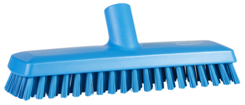 Golvskrubb med vattengenomlöpning,270 mm Blå,hård