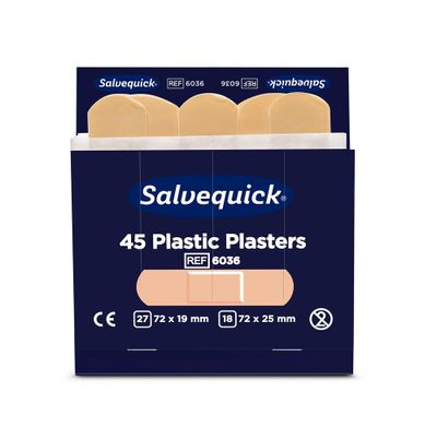 Salvequick plastplåster refill 6 x 45 st