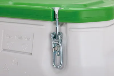 CEMO Mobil Box 250 L – ADR-godkänd Transportbehållare för Farligt Fast Gods, Grönt Lock