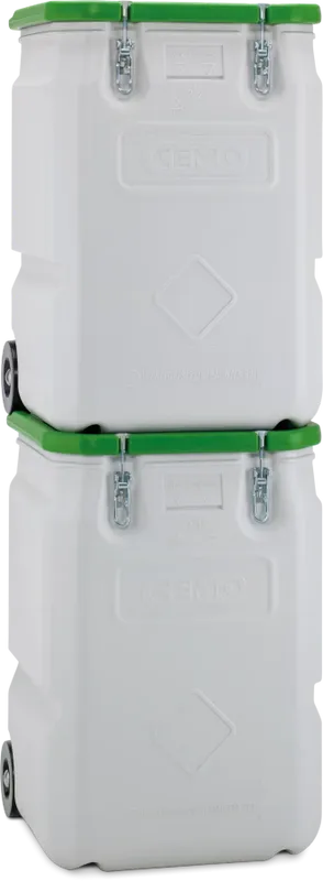 CEMO Mobil Box 250 L – ADR-godkänd Transportbehållare för Farligt Fast Gods, Grönt Lock