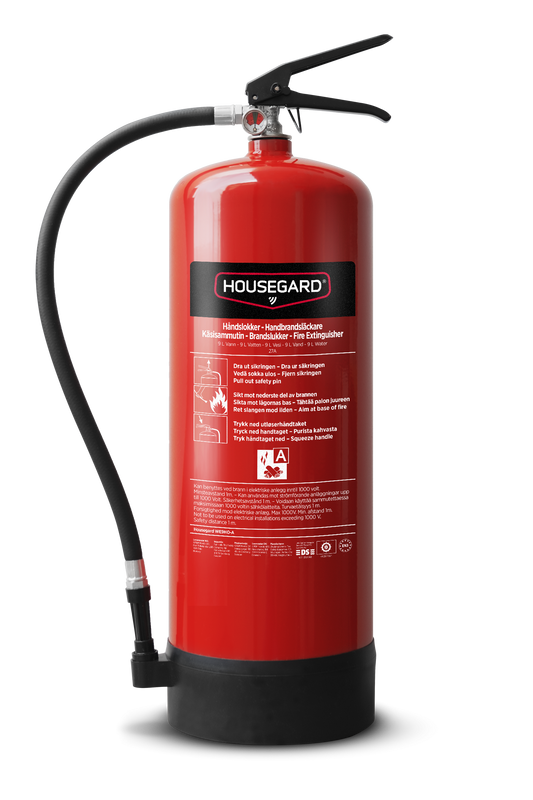 Vattensläckare 9L – Brandsläckare för Fasta Material (A-klass)