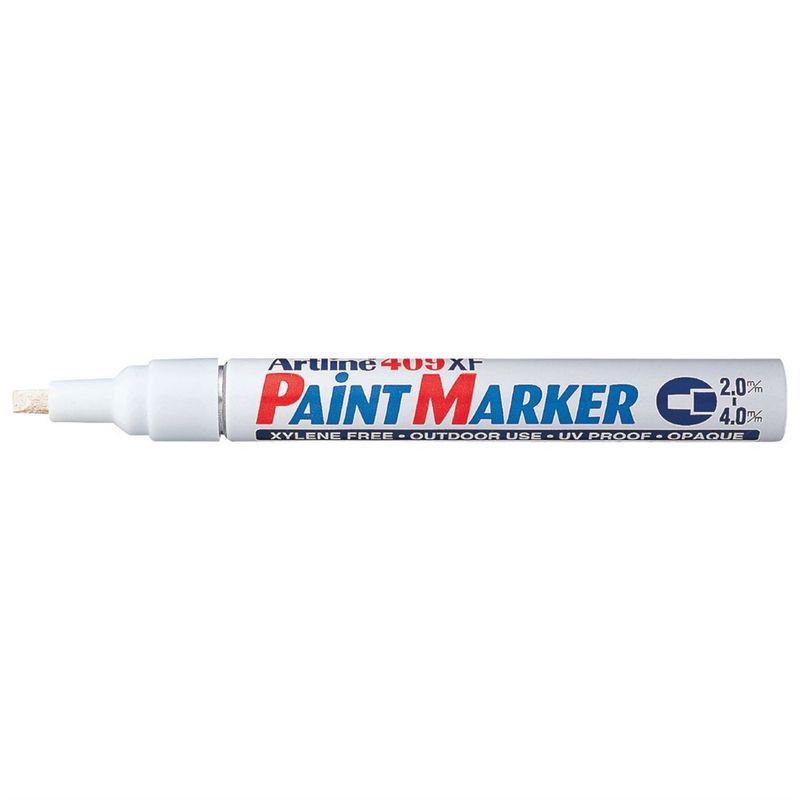 Märk-/Däckpenna ARTLINE 409XF Paint sned vit