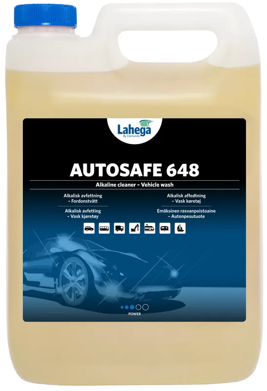 Lahega Autosafe 648 – Alkaliskt Avfettningsmedel för Fordonstvätt & Industri