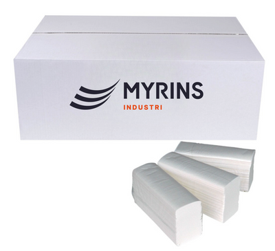 Pappershanduk 2-lagers nyfiber, 24x20,6 cm, 3750 st/tfp